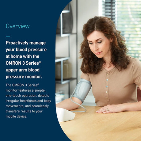 Omron 3 Series Upper Arm Blood Pressure Monitor, Adult Cuff - BP7150-Single - LL Medico
