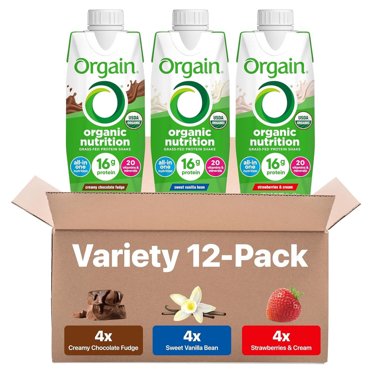 Orgain Organic Nutrition Shake, Sweet Vanilla Bean, 11 oz - 00851770003292-Single - LL Medico