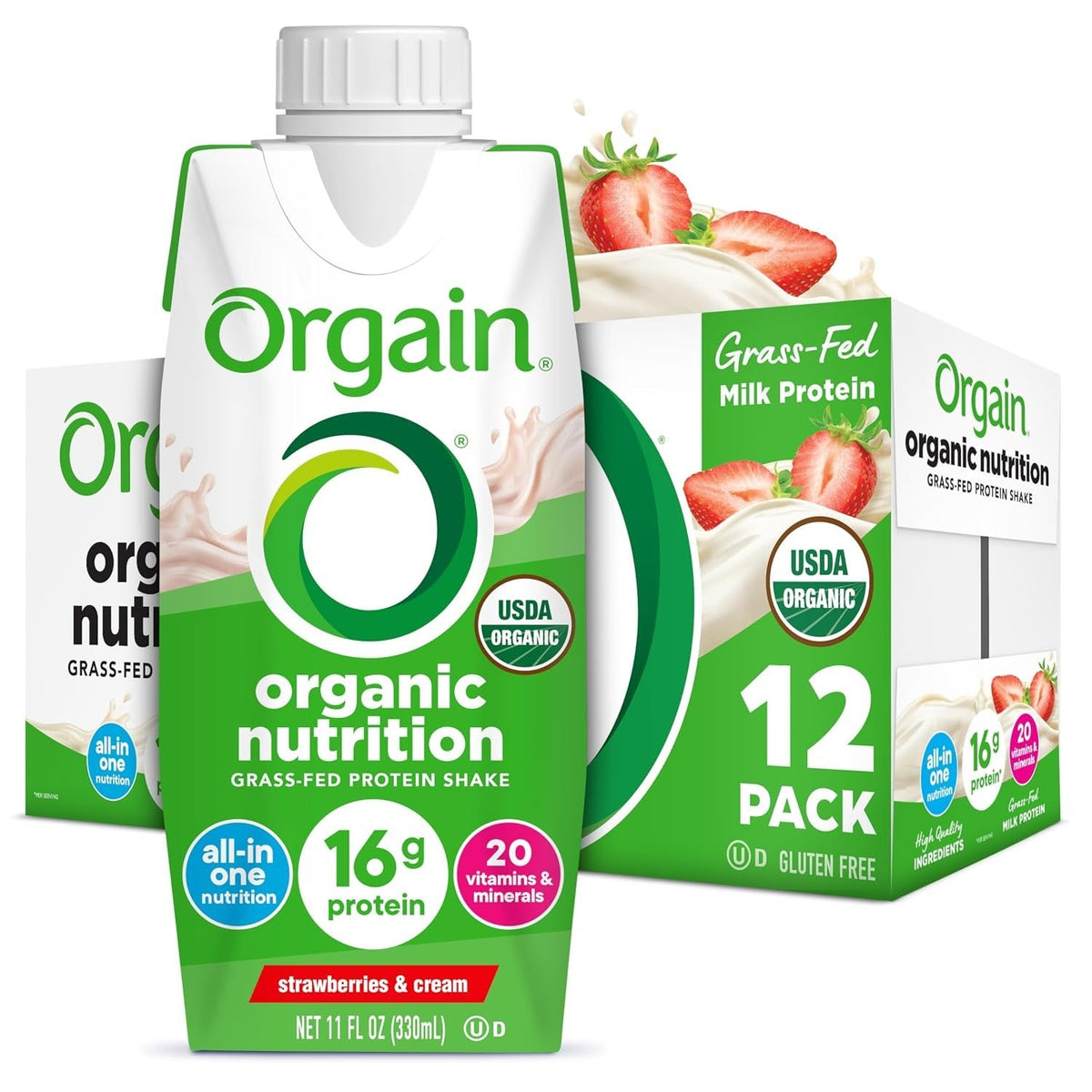 Orgain Organic Nutrition Shake, Sweet Vanilla Bean, 11 oz - 00851770003292-Single - LL Medico
