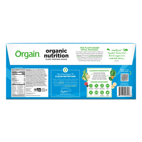 Orgain Organic Vegan Plant Based Nutritional Shake, Vanilla, CS/12 - 851770003223 - LL Medico