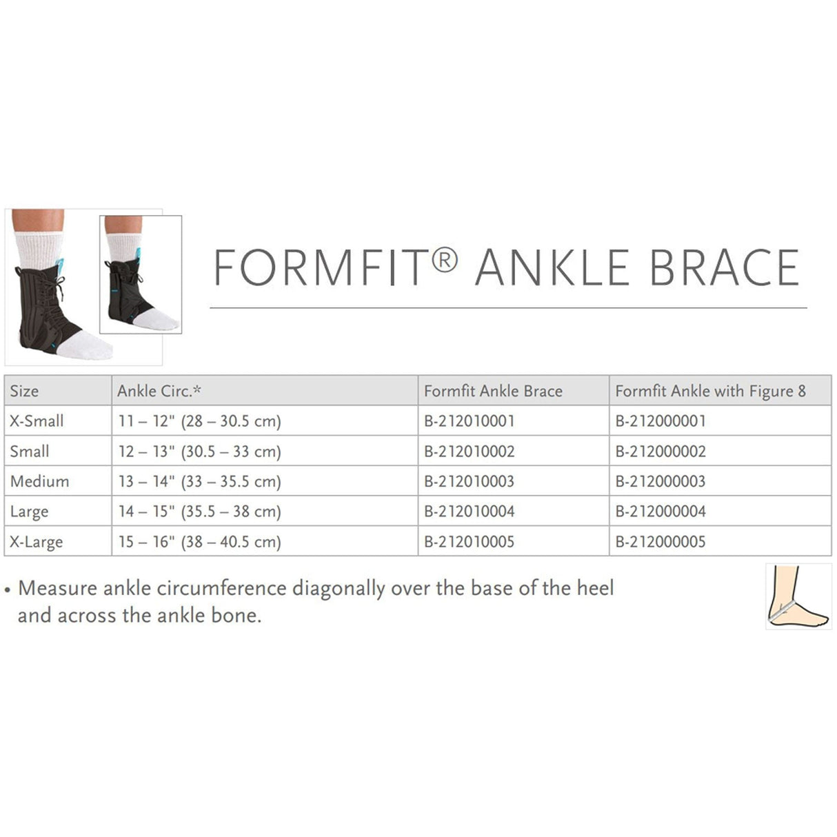 Ossur FormFit Low Profile Stirrup Ankle Brace with Figure-8 Strap - B-212000002-Single - LL Medico