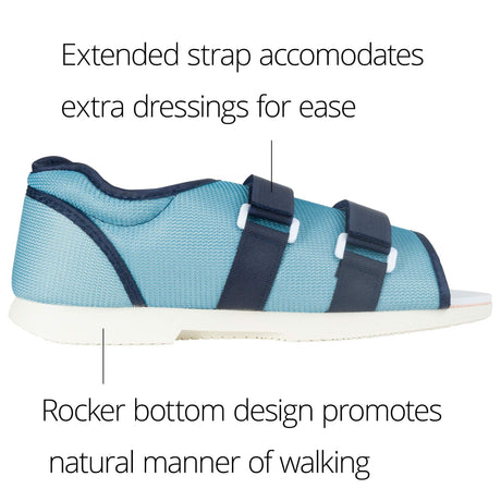 Ossur Mesh Top Post-Op Shoe for Men, Blue - 17015-Single - LL Medico