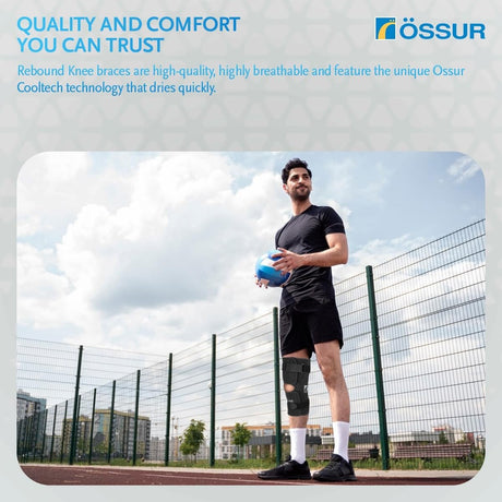 Ossur Rebound Open Patella Knee Brace, One Size Fits Most, 10 1/4 to 26 1/2" Thigh Circumference, 20" Length - 210020-Single - LL Medico