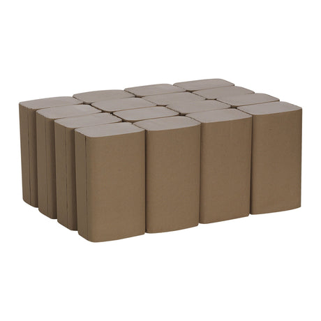 Pacific Blue Basic Single-Fold Paper Towel, Brown, Paper, 9.25" x 10.25" - 23504-Single - LL Medico