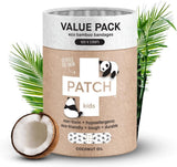 Patch Kids Bamboo Adhesive Bandages with Coconut Oil, Sterile, Panda Design, ¾ x 3", Box of 25 - 35134700009-Box - LL Medico