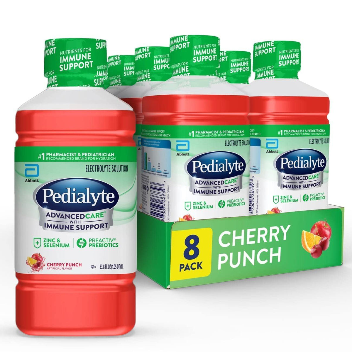 Pedialyte AdvancedCare Electrolyte Solution, Cherry Punch, 33.8 oz - 63057-Single - LL Medico