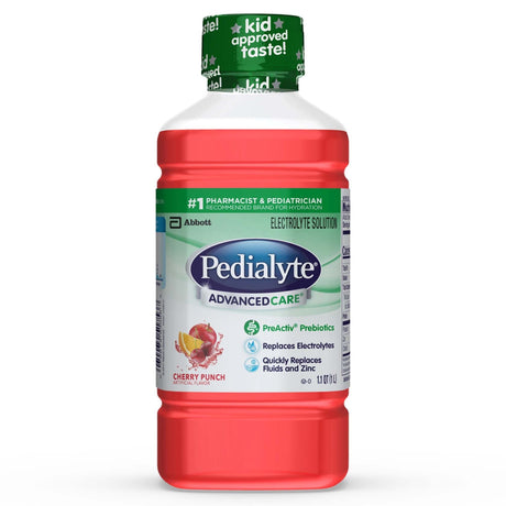 Pedialyte AdvancedCare Electrolyte Solution, Cherry Punch, 33.8 oz - 63057-Single - LL Medico