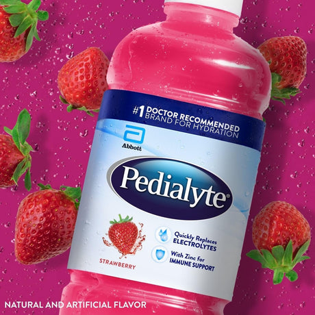 Pedialyte Electrolyte Solution, Strawberry, 33.8 oz - 53983-Single - LL Medico