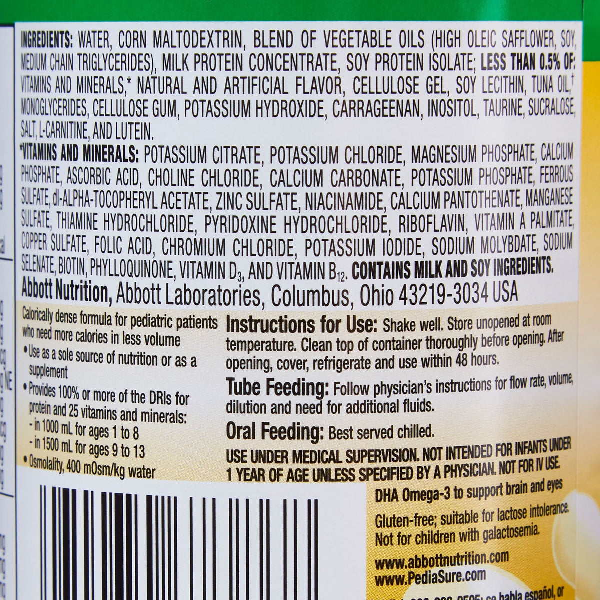 PediaSure 1.5 Cal Pediatric Oral Supplement, Vanilla, 8 oz - 67378-Single - LL Medico