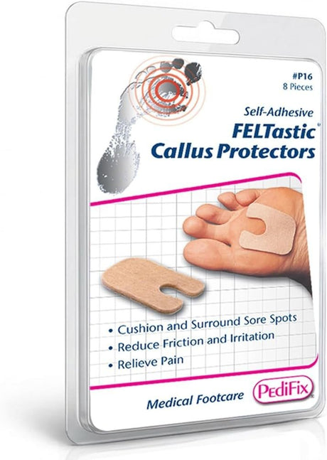 PediFix FELTastic Callus Protectors, Self-Adhesive, 8 Pieces - 8023-40-Pack - LL Medico