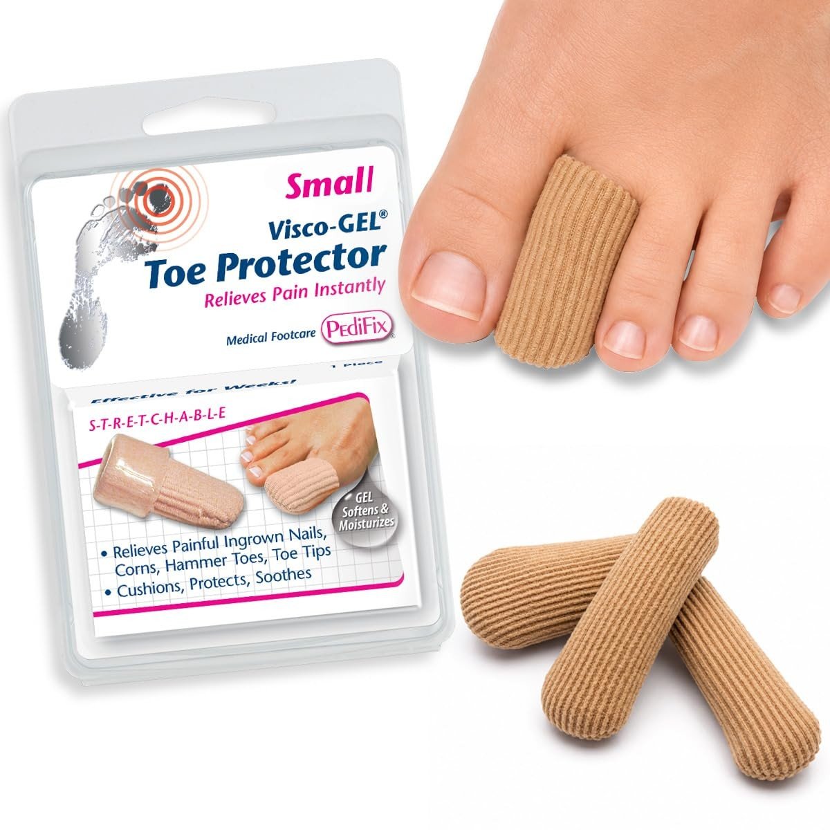 Pedifix Visco-Gel Pull-On Toe Protector - P82-S-Single - LL Medico