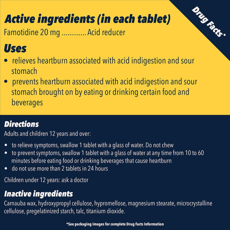 Pepcid AC Maximum Strength Acid Reducer Tablets, Famotidine 20 mg - 16837085550-Box - LL Medico