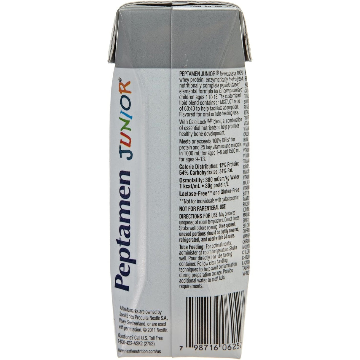 Peptamen Junior 1.0 Cal, Vanilla, CS/24 - 00798716162524-Case - LL Medico