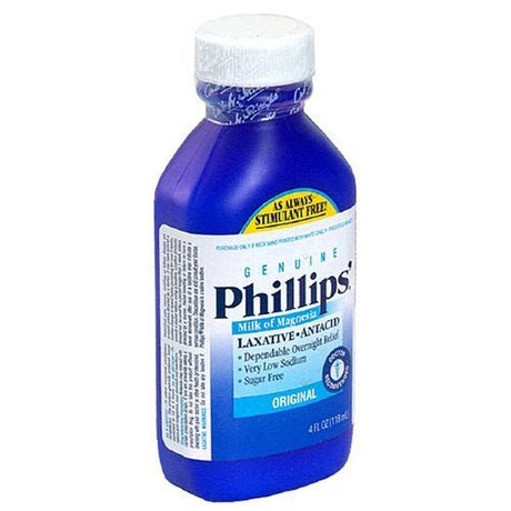 Phillips' Milk of Magnesia Saline Laxative, Original Flavor, 400 mg / 5 mL, Liquid - 31284355104-Single - LL Medico