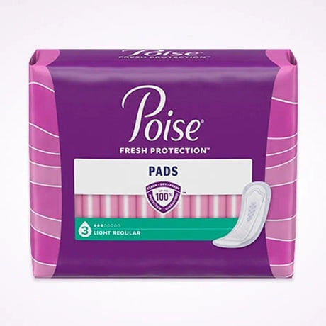 Poise Incontinence Pads, 3 Drops Light Absorbency - 51668-Pack - LL Medico