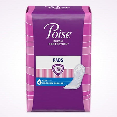 Poise Incontinence Pads, 4 Drops Moderate Absorbency - 19564-Pack - LL Medico