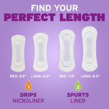 Poise Microliners, 1 Drop Lightest Absorbency, Long Length - 55387-Pack - LL Medico