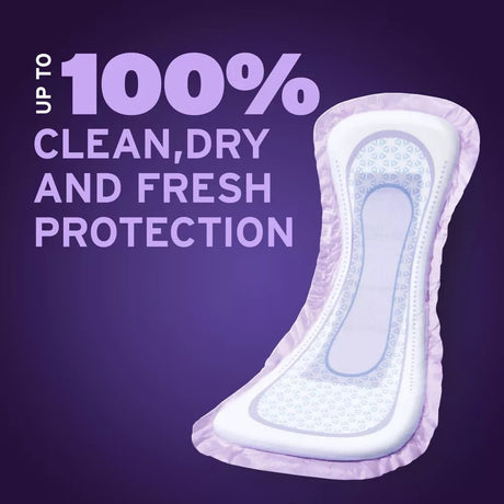 Poise Overnight Incontinence Pads, 8 Drops Extra Coverage, Regular Length - 54943-Pack - LL Medico