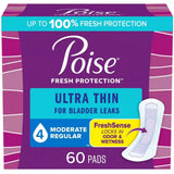 Poise Ultra Thin Pads, 4 Drops Moderate Absorbency, Regular Length - 51397-Pack - LL Medico