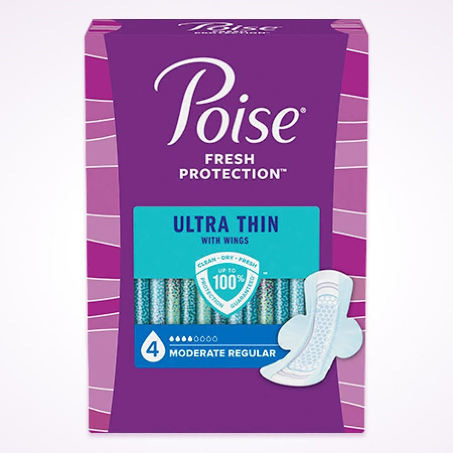 Buy Poise Ultra Thin Pads 4 Drops Moderate Absorbency Regular Length Buy Poise Ultra Thin Pads 4 Drops Moderate Absorbency Regular Length