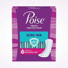 Poise Ultra Thin Pads, 5 Drops Maximum Absorbency, Long Length - 54352-Pack - LL Medico