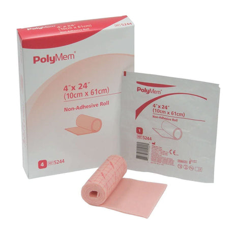 PolyMem Nonadhesive Foam Dressing Roll, Sterile, 4" x 24" - 5244-Single - LL Medico