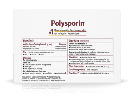 Polysporin First Aid Antibiotic Ointment, Bacitracin Polymyxin B, 1 oz Tube - 512378900-Single - LL Medico