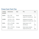 Posey Foam Tracheostomy Tube Holder, Adult, 1" x 23.5" - 8197L-Single - LL Medico