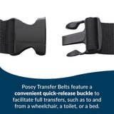 Posey Gait Belt with Handles, Black / Green Nylon, 54" - 6537Q-Single - LL Medico