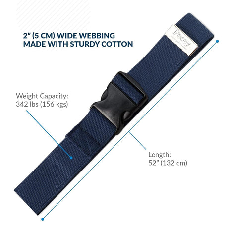 Posey Quick-Release Gait Belt, Navy Blue, 52" - 6528Q-Single - LL Medico