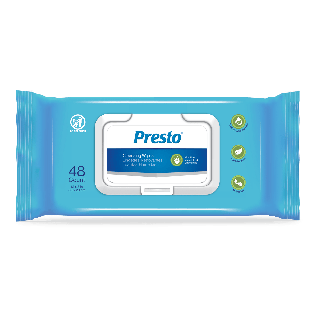 Presto Cleansing Wipes - WW091248-Pack - LL Medico