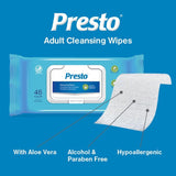 Presto Cleansing Wipes - WW091248-Pack - LL Medico