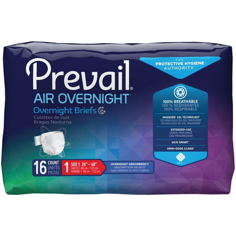 Prevail Air Overnight Adult Briefs - NGX012-Pack - LL Medico
