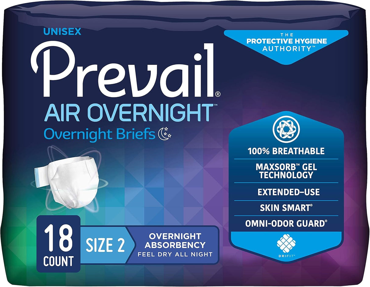 Prevail Air Overnight Adult Briefs - NGX013-Pack - LL Medico