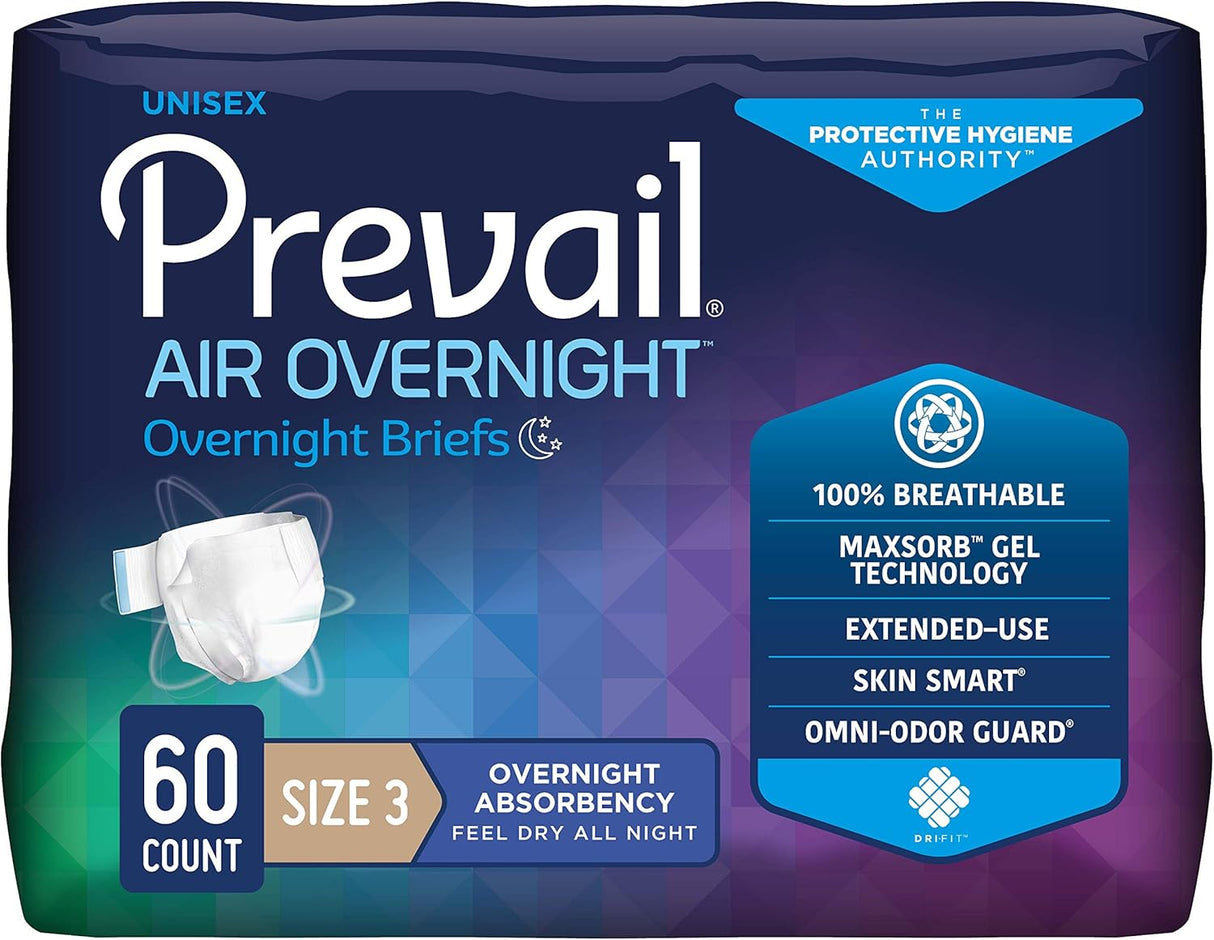 Prevail Air Overnight Adult Briefs - NGX014-Case - LL Medico