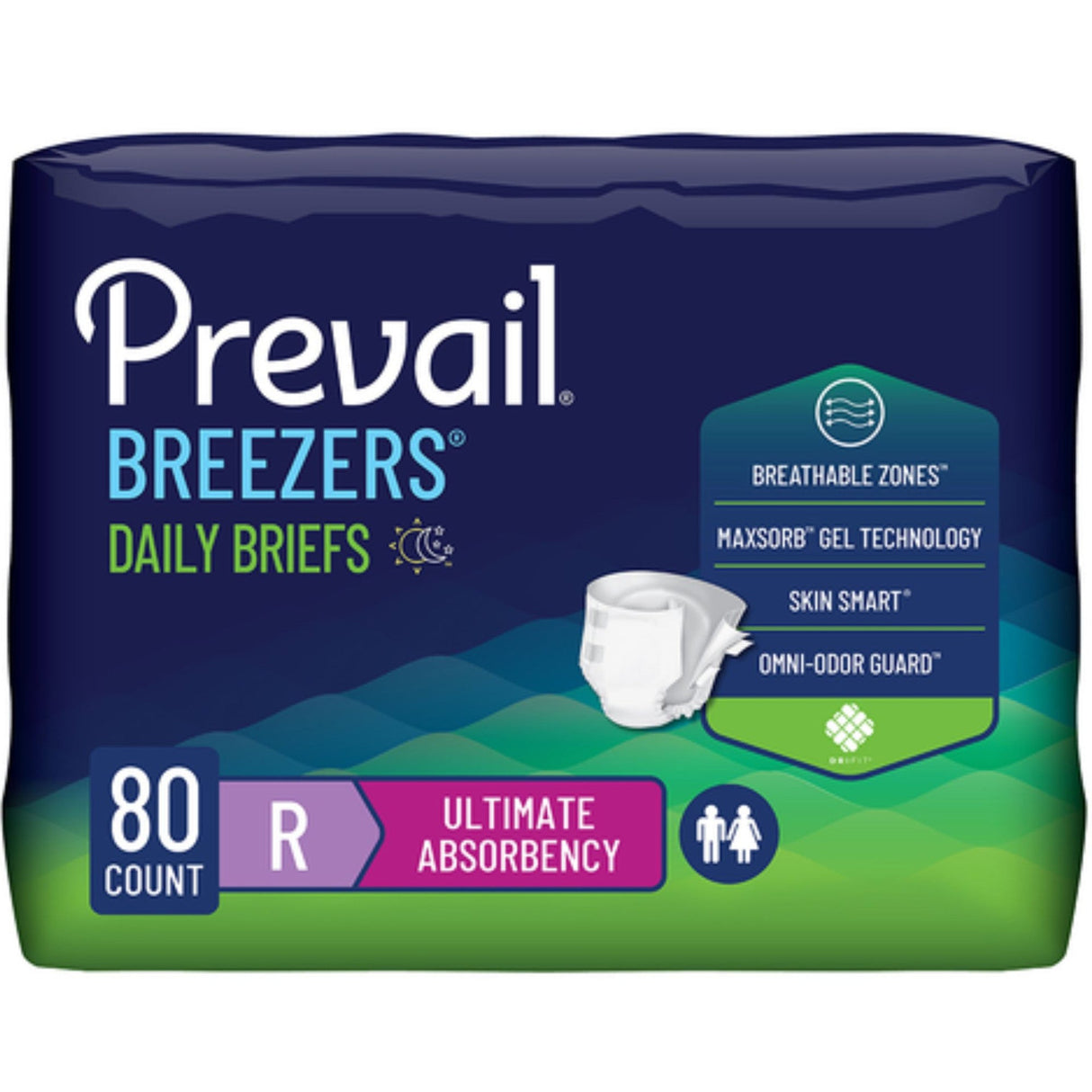 Prevail Breezers Daily Briefs, Ultimate Absorbency - PVB016-Case - LL Medico