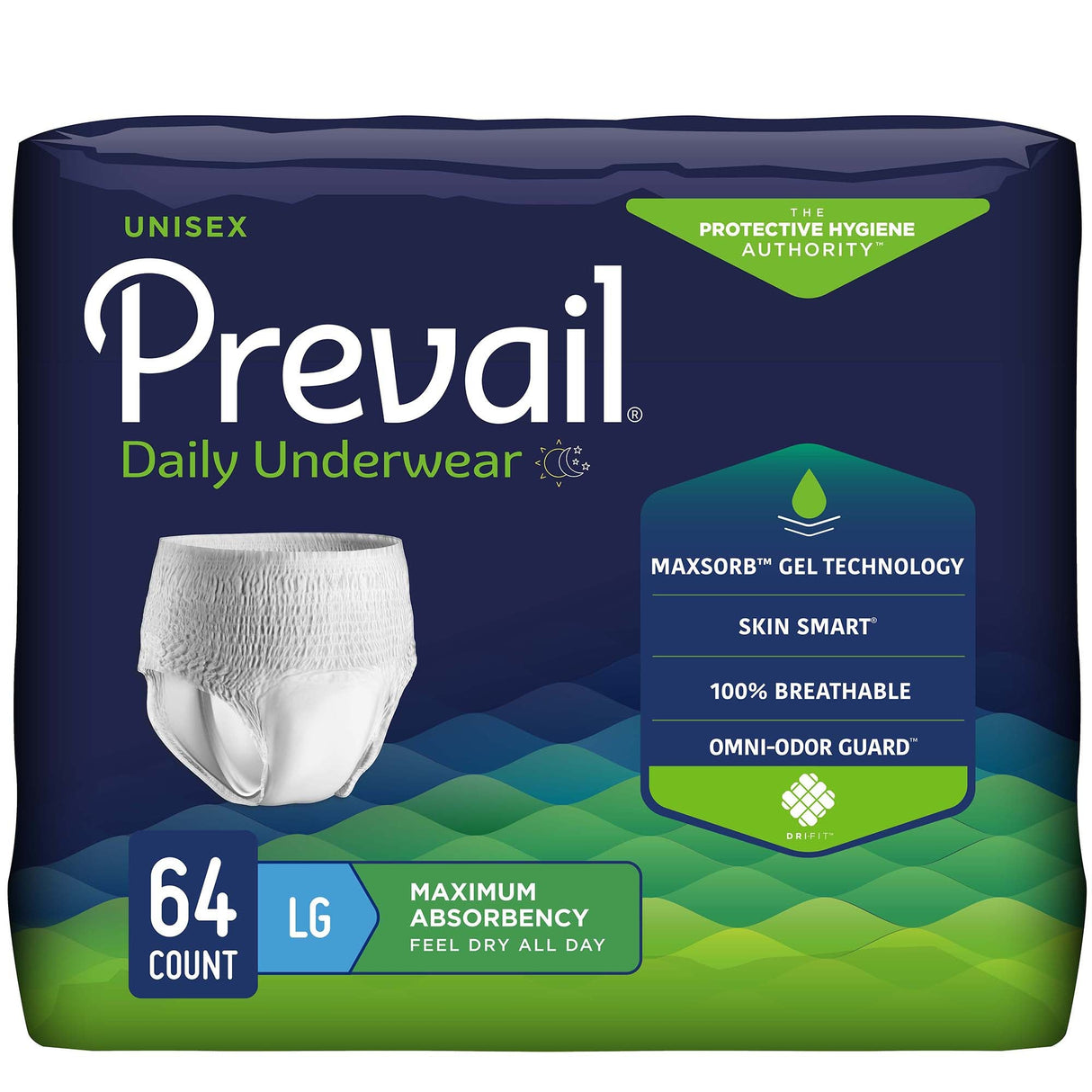 Prevail Daily Underwear, Maximum Absorbency - PVS513-Case - LL Medico