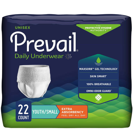 Prevail Daily Underwear, Youth/Small, Extra Absorbency - PV511-Pack - LL Medico