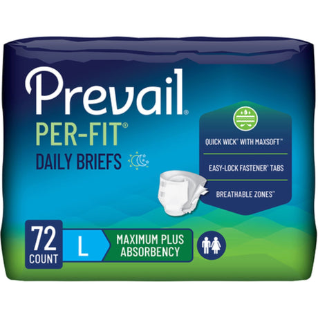 Prevail Per - Fit Daily Brief, Maximum Plus Absorbency - PF013-Case - LL Medico