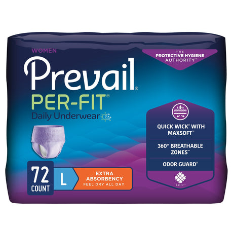 Prevail Per - Fit Women's Pull On Daily Underwear, Extra Absorbency - PFW513-Case - LL Medico