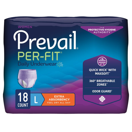 Prevail Per - Fit Women's Pull On Daily Underwear, Extra Absorbency - PFW513-Pack - LL Medico