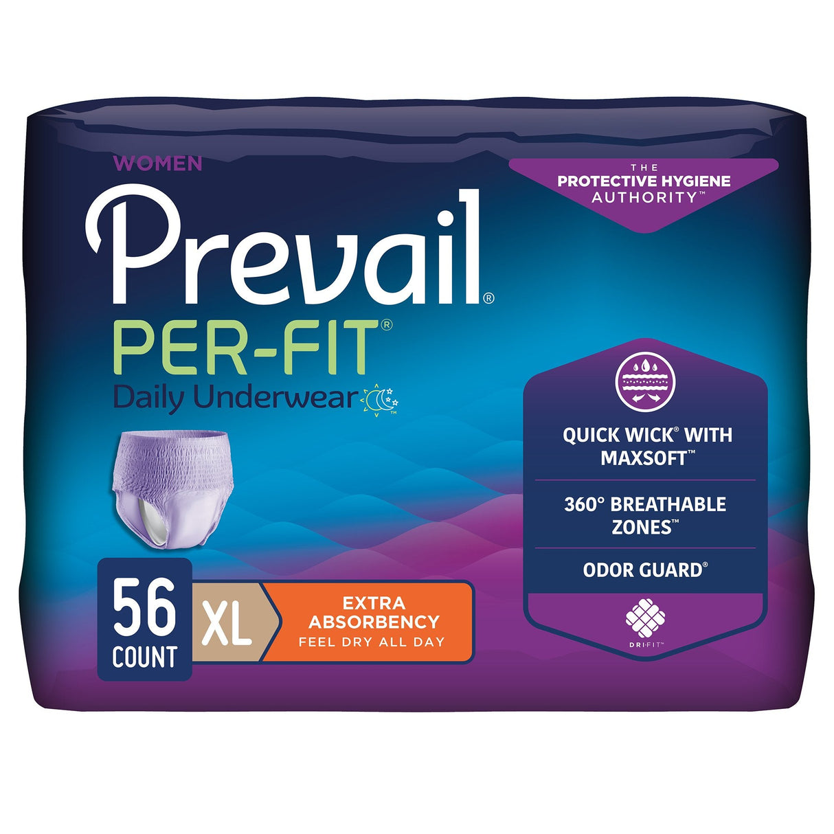 Prevail Per - Fit Women's Pull On Daily Underwear, Extra Absorbency - PFW514-Case - LL Medico