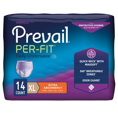 Prevail Per - Fit Women's Pull On Daily Underwear, Extra Absorbency - PFW514-Pack - LL Medico