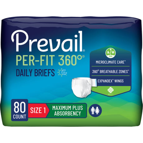 Prevail Per - Fit360 Daily Briefs, Maximum Plus Absorbency - PFNG0122-Case - LL Medico
