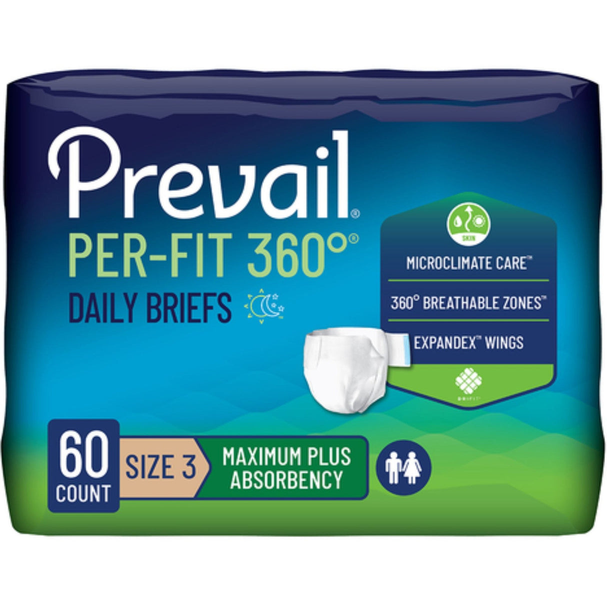 Prevail Per - Fit360 Daily Briefs, Maximum Plus Absorbency - PFNG0141-Case - LL Medico