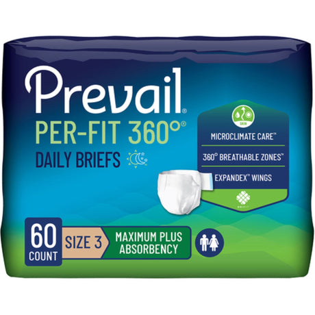 Prevail Per - Fit360 Daily Briefs, Maximum Plus Absorbency - PFNG0141-Case - LL Medico