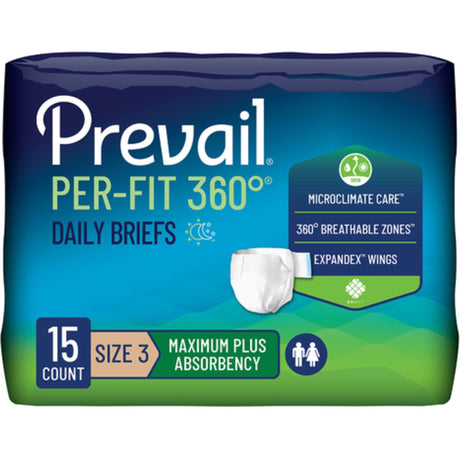 Prevail Per - Fit360 Daily Briefs, Maximum Plus Absorbency - PFNG0141-Pack - LL Medico