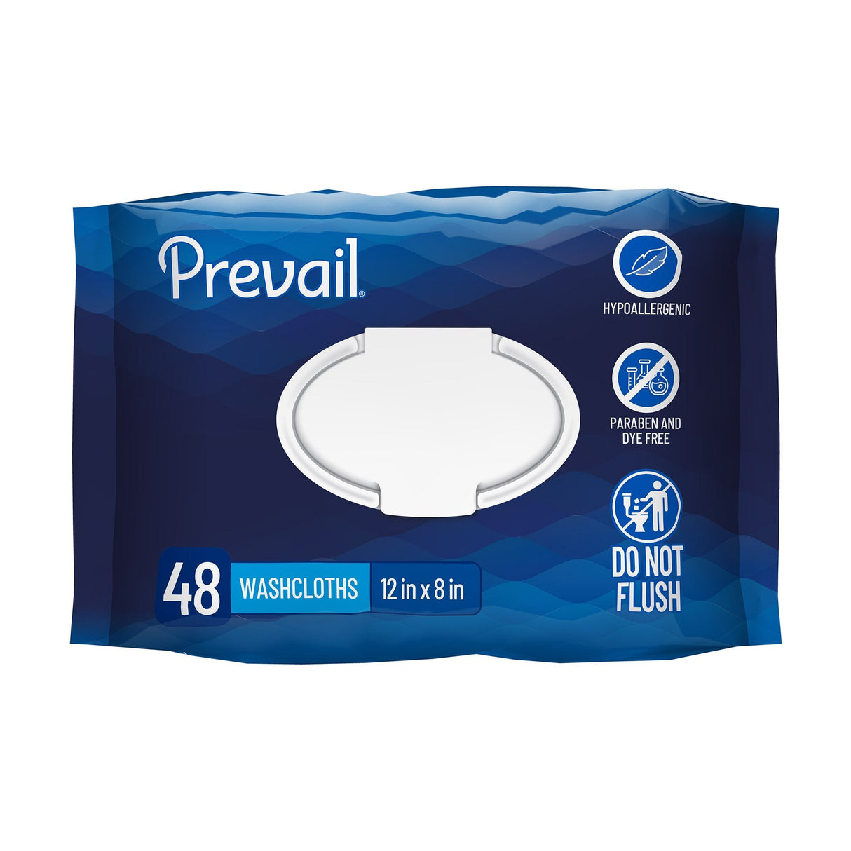 Prevail Personal Cleansing Wipe, Soft Pack, Aloe, Vitamin E, 8 x 12 Inch - WW-720-Pack - LL Medico
