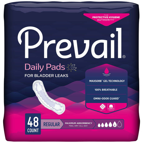 Prevail Women's Daily Bladder Control Pads, Maximum Absorbency - PV916-Pack - LL Medico