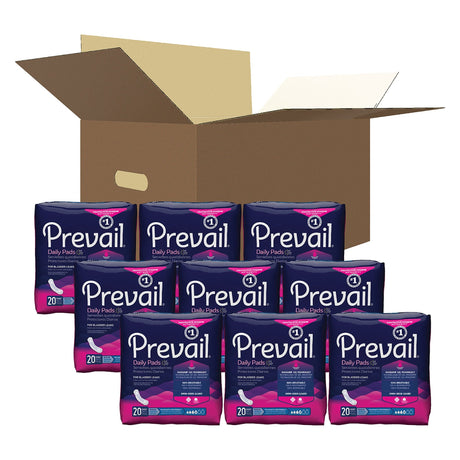 Prevail Women's Daily Bladder Control Pads, Moderate Absorbency - BC012-Case - LL Medico